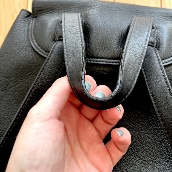Everlane Black Petra Leather Backpack Genuine Leather - Picture 9 of 10
